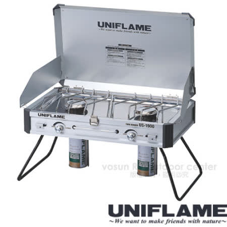 【日本 UNIFLAME】輕量高效能瓦斯雙口爐US-1900.行動瓦斯爐.瓦斯雙爐.高山爐.快速爐/露營.野餐.BBQ.燒烤 / 610305✿30E010